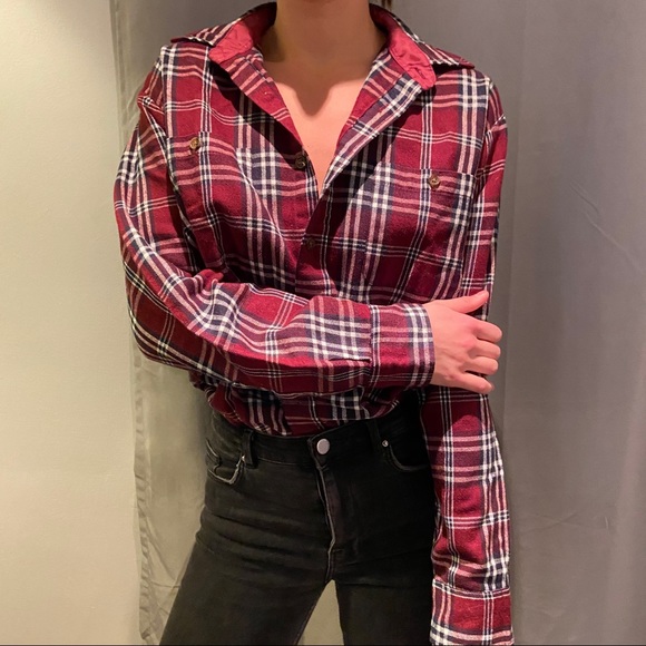 🛑SOLD🛑 Oversized plaid flannel shirt - Picture 3 of 4